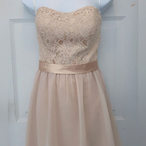 le chateau Dresses & Skirts - Satin Champagne Dress